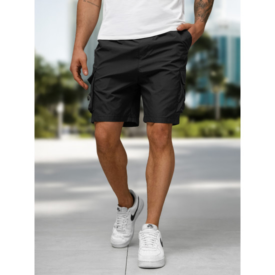 Vyriški juodi šortai Devon JS/27K6538/3 - Šortai | Bridžai Vyriški juodi šortai Devon JS/27K6538/3