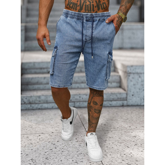 Miesten denim vaaleansiniset shortsit Walker NB/MP0313BC - Lyhytelokuvat | Sillat Miesten denim vaaleansiniset shortsit Walker NB/MP0313BC