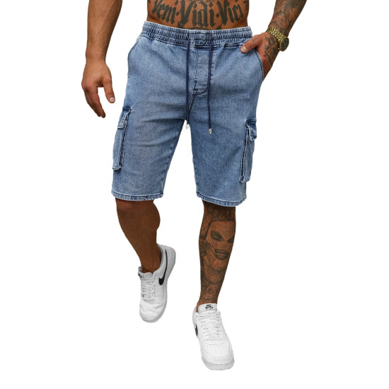 Miesten denim vaaleansiniset shortsit Walker NB/MP0313BC - Lyhytelokuvat | Sillat Miesten denim vaaleansiniset shortsit Walker NB/MP0313BC
