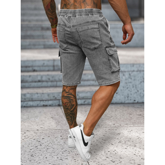 Vyriški džinsiniai pilki šortai Walker NB/MP0313GC - Šortai | Bridžai Vyriški džinsiniai pilki šortai Walker NB/MP0313GC