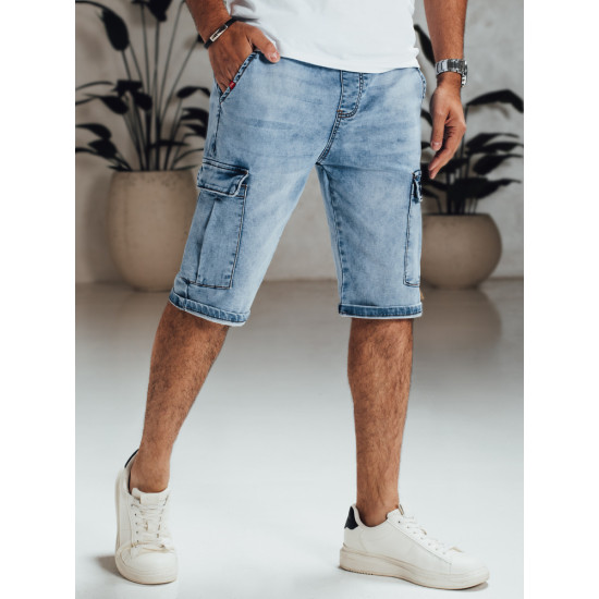 Męskie niebieskie spodenki jeansowe Efect SX2553 - Dla mężczyzn Męskie niebieskie spodenki jeansowe Efect SX2553
