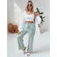 Women's mint coloured casual trousers Fiona UY2644 - Jeans and Trousers Women's mint coloured casual trousers Fiona UY2644