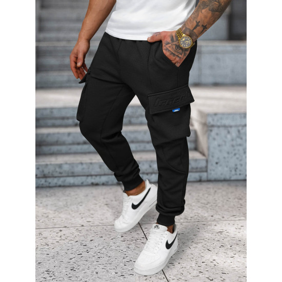 Men's black tracksuit trousers Bost O/FF5026