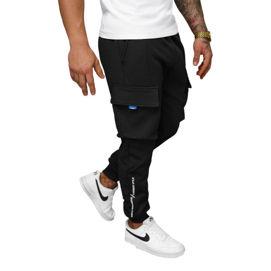 Men's black tracksuit trousers Bost O/FF5026
