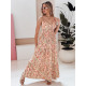 Flori long dress for women with purple flowers EY2637 - Dresses and tunics Flori long dress for women with purple flowers EY2637