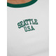 Moteriški balti/žali marškinėliai Seattle USA JS/R61627 - Moterims Moteriški balti/žali marškinėliai Seattle USA JS/R61627