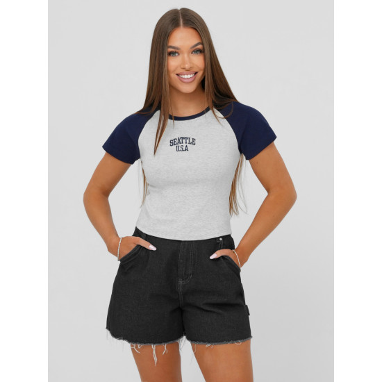 Women's grey/dark blue shirt Seattle USA JS/R61627