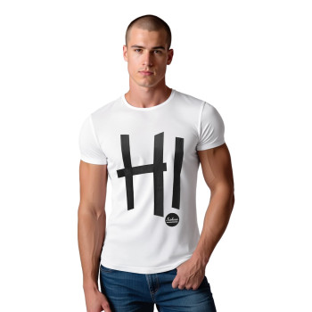 Мужские белые футболки Hi