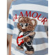 Blue Tedy T-shirt RY2872 - For women Blue Tedy T-shirt RY2872
