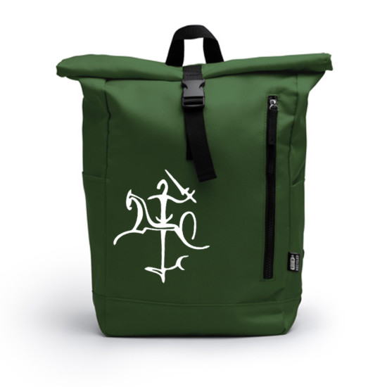 Dark green backpack Styling PK4049 - Accessories for men Dark green backpack Styling PK4049