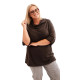 Women's brown blouse Tera PLUS size for women
