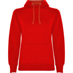 Moteriškas raudonas džemperis su gobtuvu Urban women