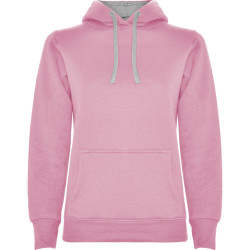 Moteriškas šviesiai rožinis/pilkas džemperis su gobtuvu Urban women