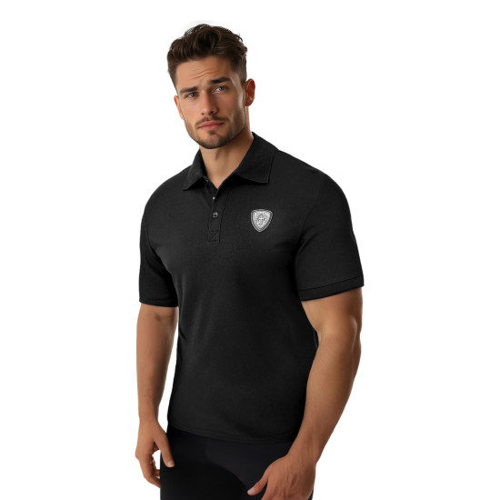 Vyriški juodi polo marškinėliai Sharp NB/MT3121Z - Marškinėliai Vyriški juodi polo marškinėliai Sharp POLO marškinėliai