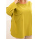 Women's blouse in mustard colour Margo 34183 - For women Women's blouse in mustard colour Margo PLUS size for women