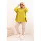 Women's blouse in mustard colour Margo 34183 - For women Women's blouse in mustard colour Margo PLUS size for women
