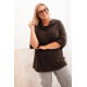 Women's brown blouse Tera PLUS size for women