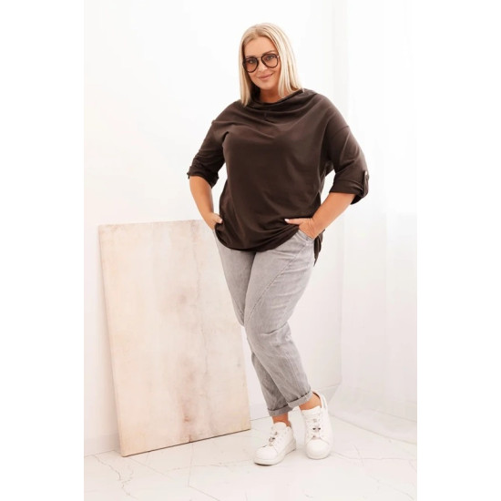 Women's brown blouse Tera PLUS size for women