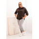 Women's brown blouse Tera PLUS size for women