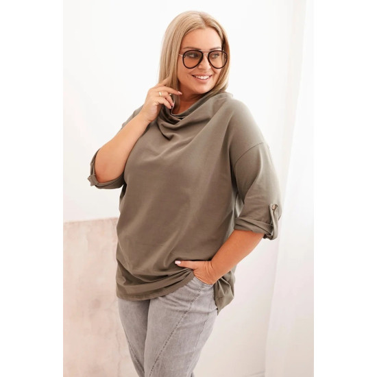 Women's khaki blouse Tera PLUS size for women