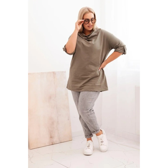 Women's khaki blouse Tera PLUS size for women