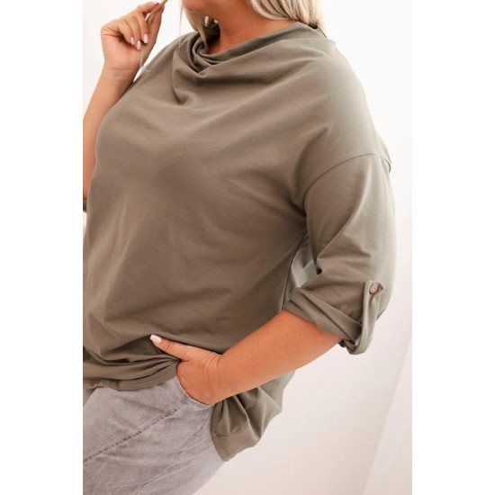 Women's khaki blouse Tera PLUS size for women