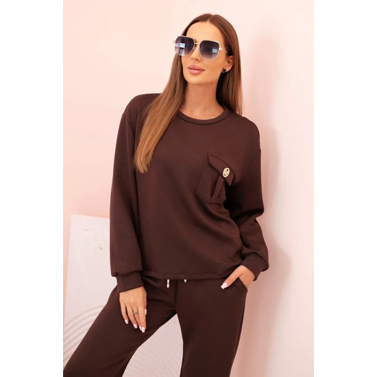 Women's brown set Naomi 00017 - For women Women's brown set Naomi Women's suits