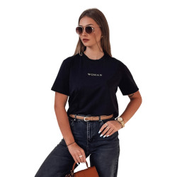Moteriški juodi marškinėliai Woman Moteriški juodi marškinėliai Woman