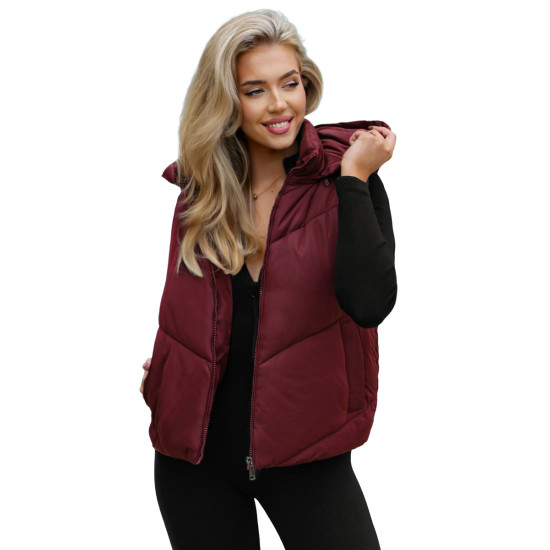 Women's burgundy waistcoat Gusti Women's waistcoats