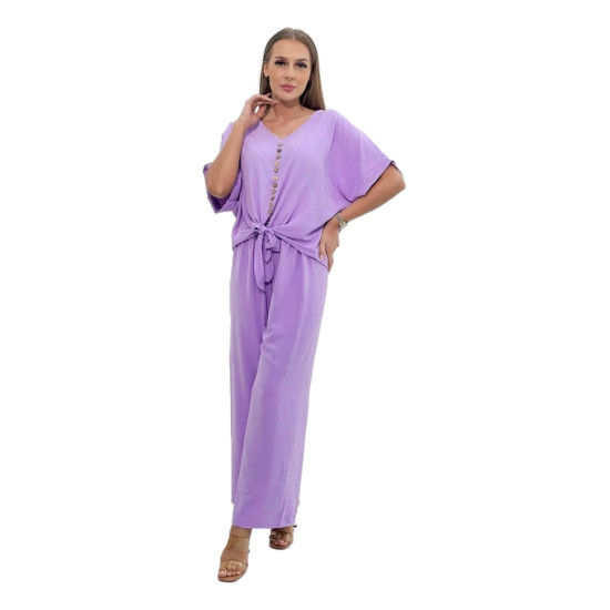 Moteriškas šviesiai violetinis komplektas Folk Moteriški komplektai