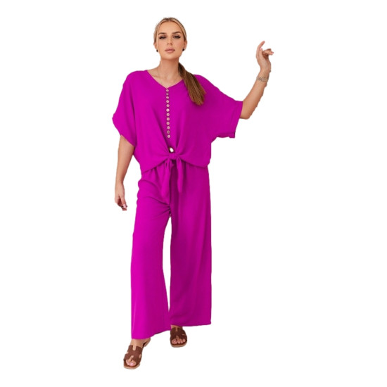Moteriškas violetinis komplektas Folk Moteriški komplektai
