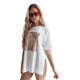 Women's white T-shirt Emotion RY2622 - T-shirt Women's white T-shirt Emotion T-shirt with slogans