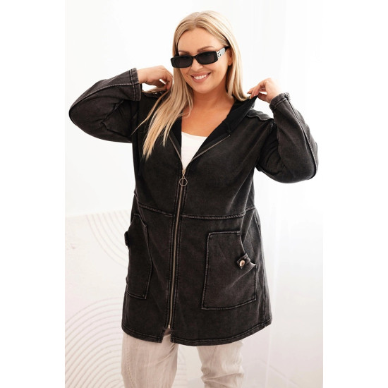 Women's black hooded jumper Alvor Jumpers
