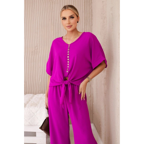 Moteriškas violetinis komplektas Folk Moteriški komplektai