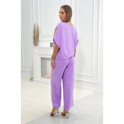 Moteriškas šviesiai violetinis komplektas Folk Moteriškas šviesiai violetinis komplektas Folk