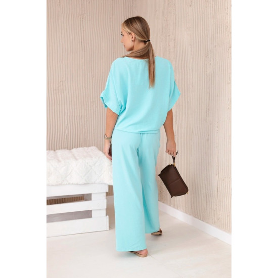 Women's blue set Folk Women's suits