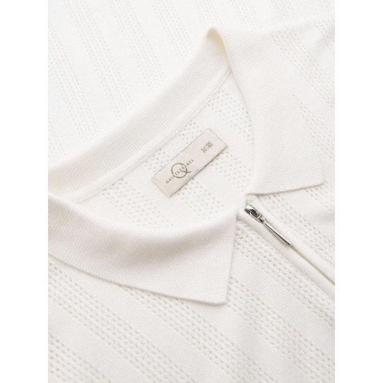 Vyriška baltos spalvos polo marškinėliai Elegant V1 OM-POSS-0158 - Marškinėliai Vyriška baltos spalvos polo marškinėliai Elegant POLO marškinėliai