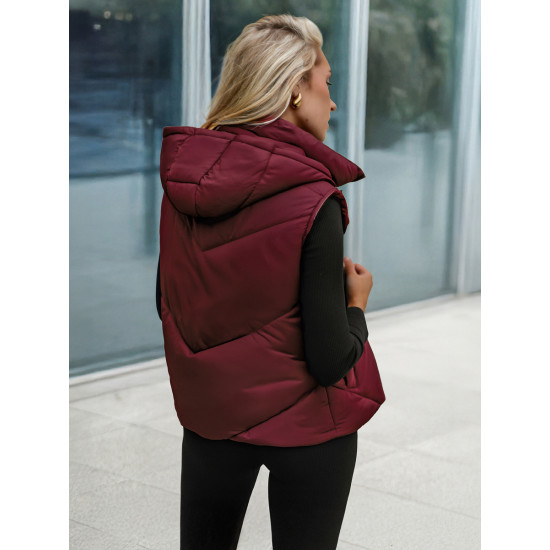 Women's burgundy waistcoat Gusti Women's waistcoats