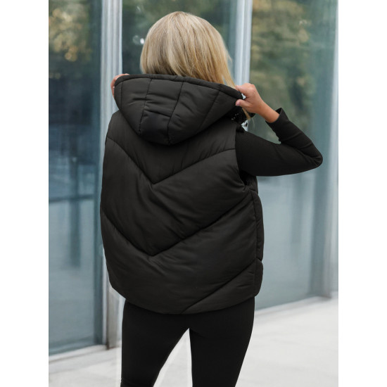 Moteriška juoda liemenė Gusti JS/16M9291/392 - Moterims Moteriška juoda liemenė Gusti Moteriškos liemenės