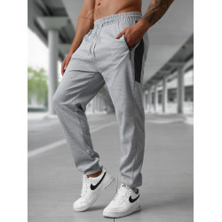 Vyriškos šviesiai pilkos laisvalaikio kelnės Emit