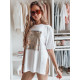 Women's white T-shirt Emotion RY2622 - T-shirt Women's white T-shirt Emotion T-shirt with slogans