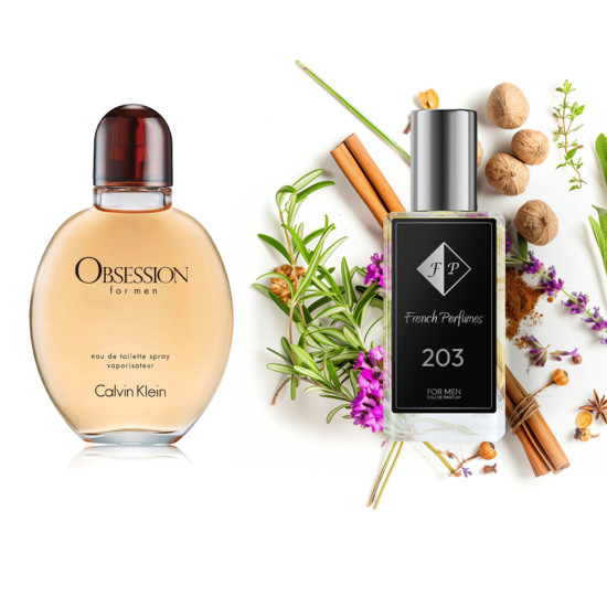 Nr203 kvepalai įkvėpti Calvin Klein - Obsession 33 ml FP Vyrams French Perfumes