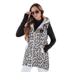 Moteriška balta leopardo rašto liemenė Elmera Moteriška balta leopardo rašto liemenė Elmera