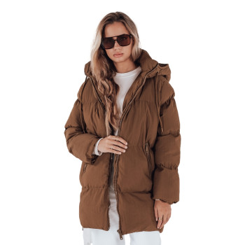 Женская стеганая коричневая куртка Letis