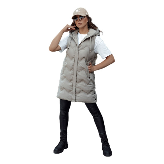 Moteriška dygsniuota rusva liemenė su gobtuvu Lily TY4528