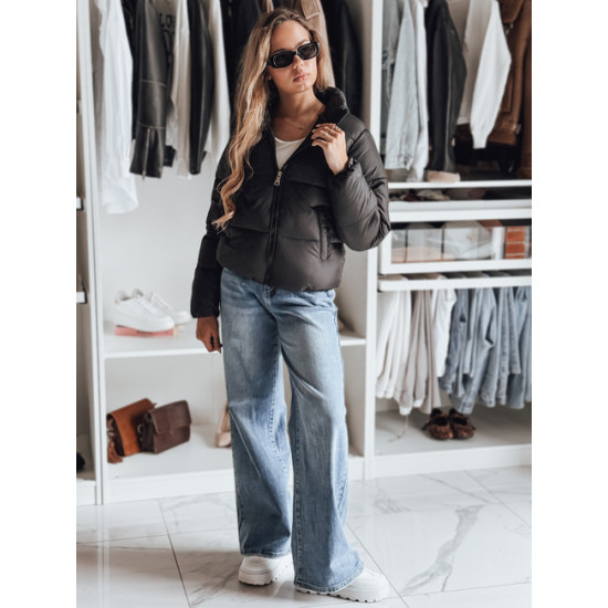 Moteriška juoda žieminė striukė Glam Striukės