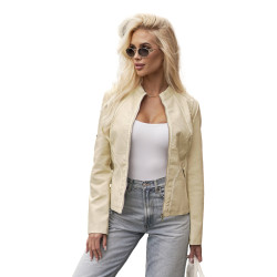 Moteriška rusva odinė striukė Emeli Moteriška rusva odinė striukė Emeli
