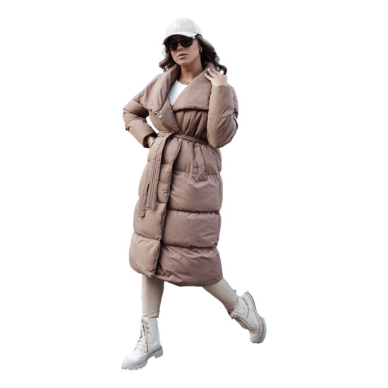 Moteriška šviesiai ruda dygsniuota striukė Favi Moteriškos striukės