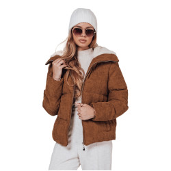 Moteriška žieminė ruda striukė Trendy Moteriška žieminė ruda striukė Trendy