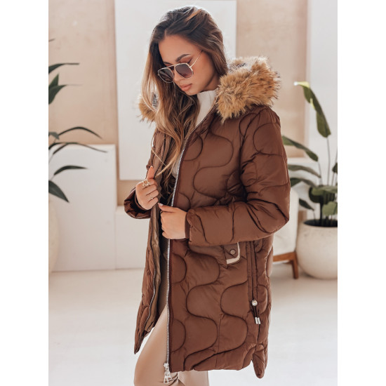 Naisten ruskea talvitakki Virel Naisten takit